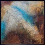 Abstrakte Kunst mit Mix Media mit Marmormehl, Sumpfkalk, Rost und Acryl